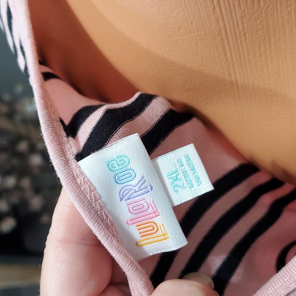 LuLaRoe striped t shirt dress size 2XL NWOT - Picture 5 of 6